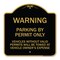 Signmission Warning Parking by Permit Vehicles w/o Valid Permits Towed Vehicl Alum, 18" x 18", BG-1818-22714 A-DES-BG-1818-22714 - alternate 1